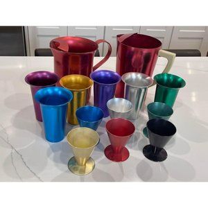 VINTAGE MID CENTURY MODERN ALUMINUM KITCHEN WARE LOT